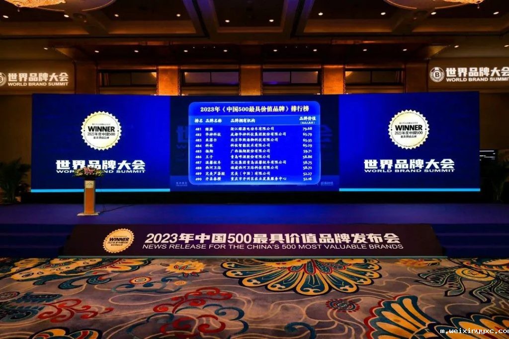 给力！扬翔股份荣登中国500最具价值品牌